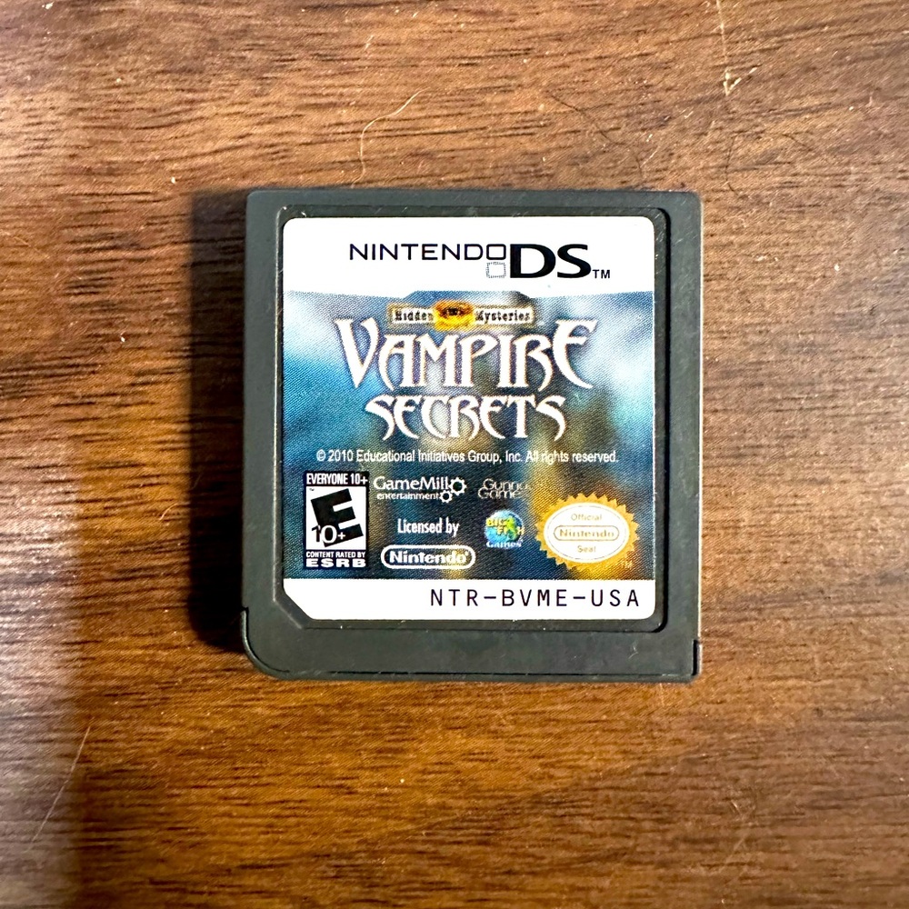 Hidden Mysteries: Vampire Secrets - Nintendo DS - Tested - Game Cartridge